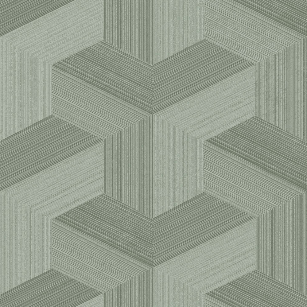 Vliesová tapeta na zeď, zelená, grafický vzor, 347951, 3D Reflections, Origin