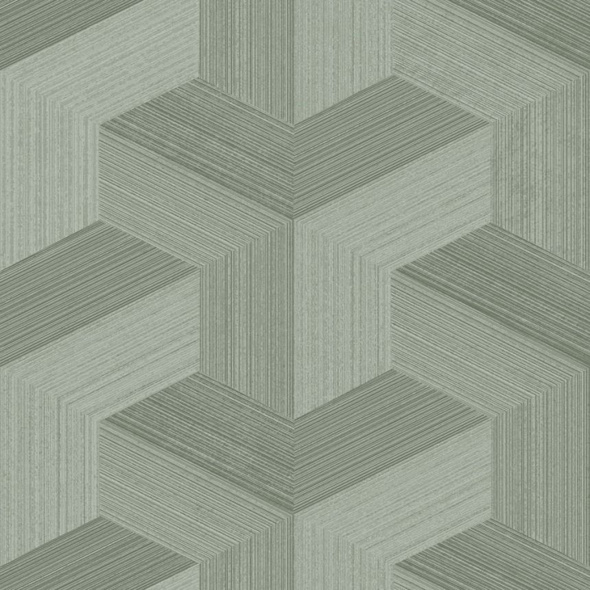 Vliesová tapeta na zeď, zelená, grafický vzor, 347951, 3D Reflections, Origin