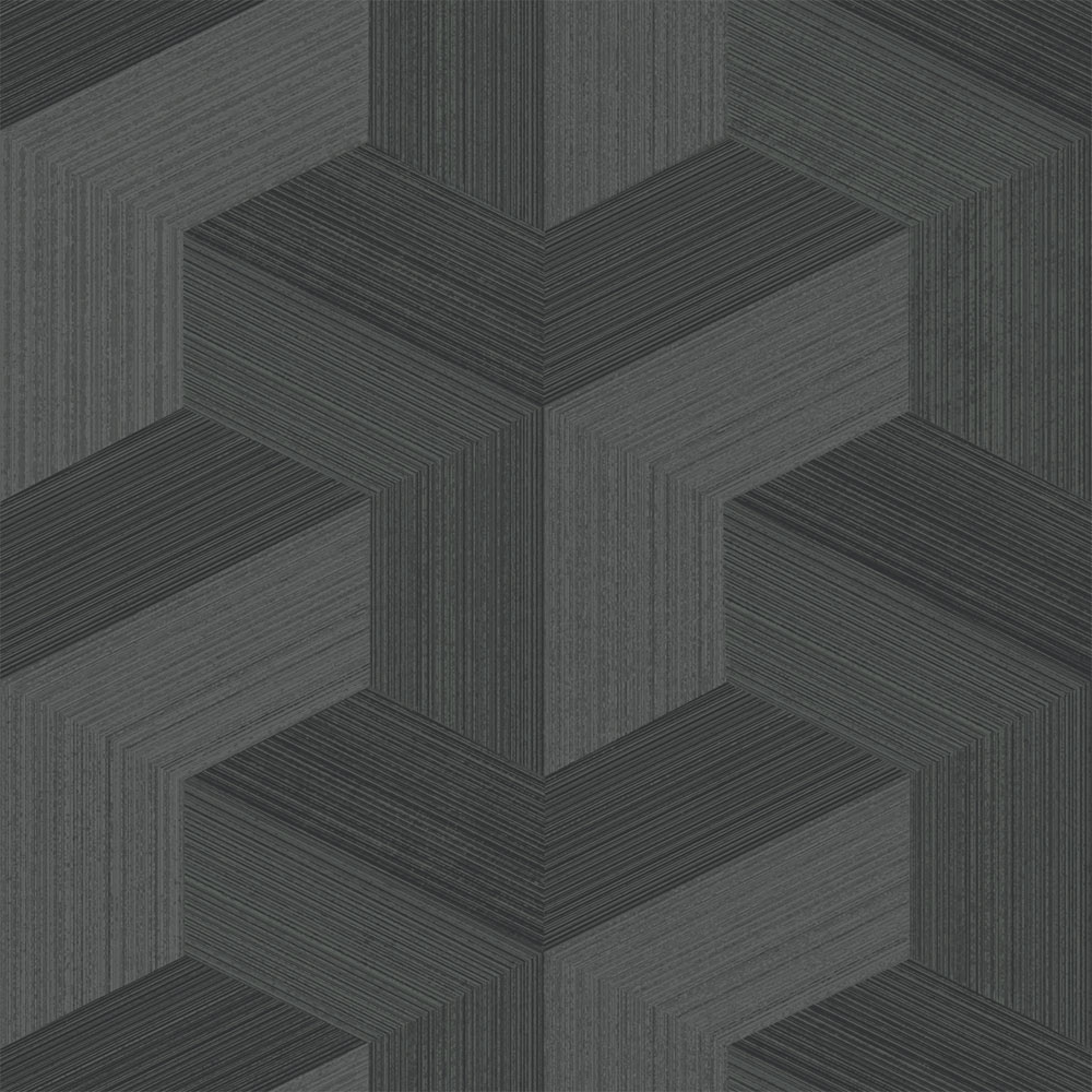 Vliesová tapeta na zeď, černá, grafický vzor, 347952, 3D Reflections, Origin