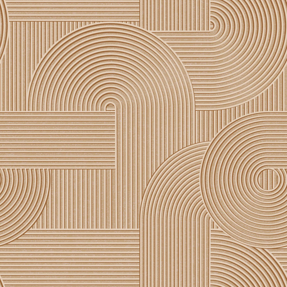 Vliesová tapeta na zeď, hnědá, 3D grafický vzor, 348016, 3D Reflections, Origin