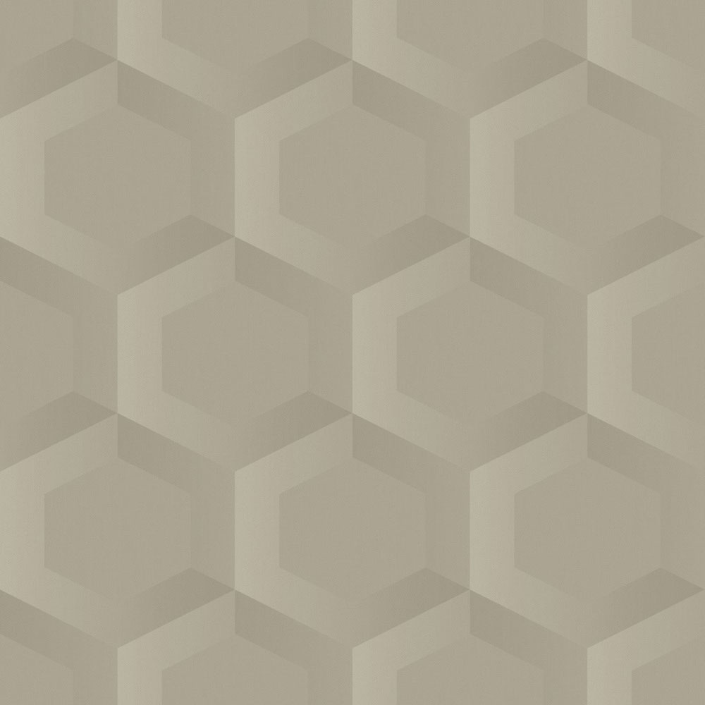 Vliesová tapeta na zeď, béžová, hexagony, 348019, 3D Reflections, Origin