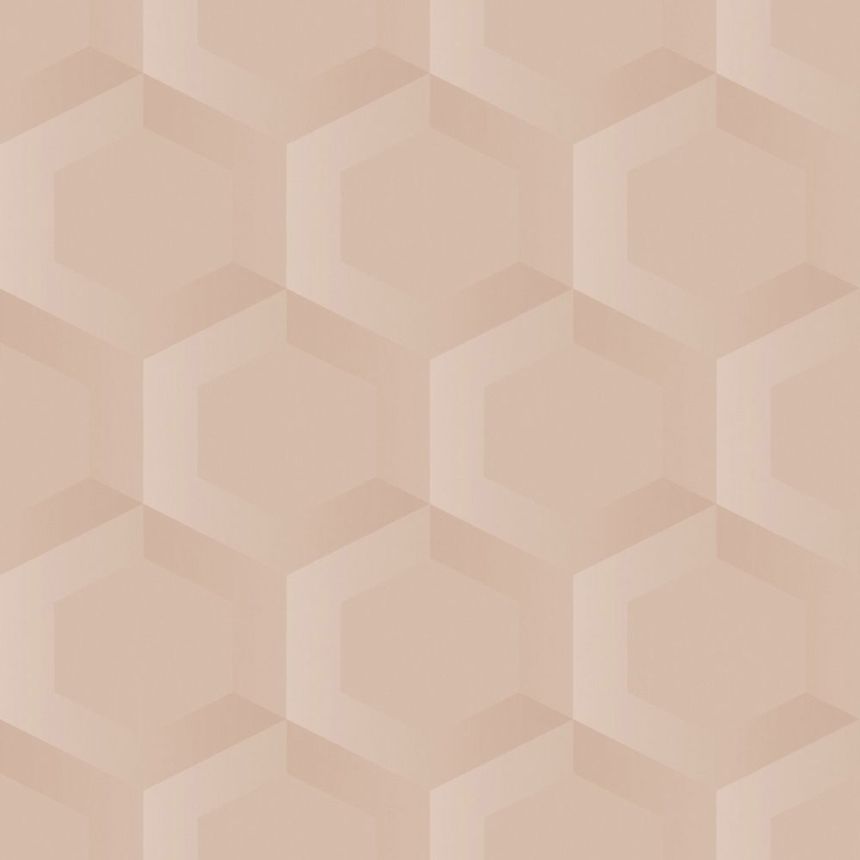Vliesová tapeta na zeď, růžová, hexagony, 348020, 3D Reflections, Origin