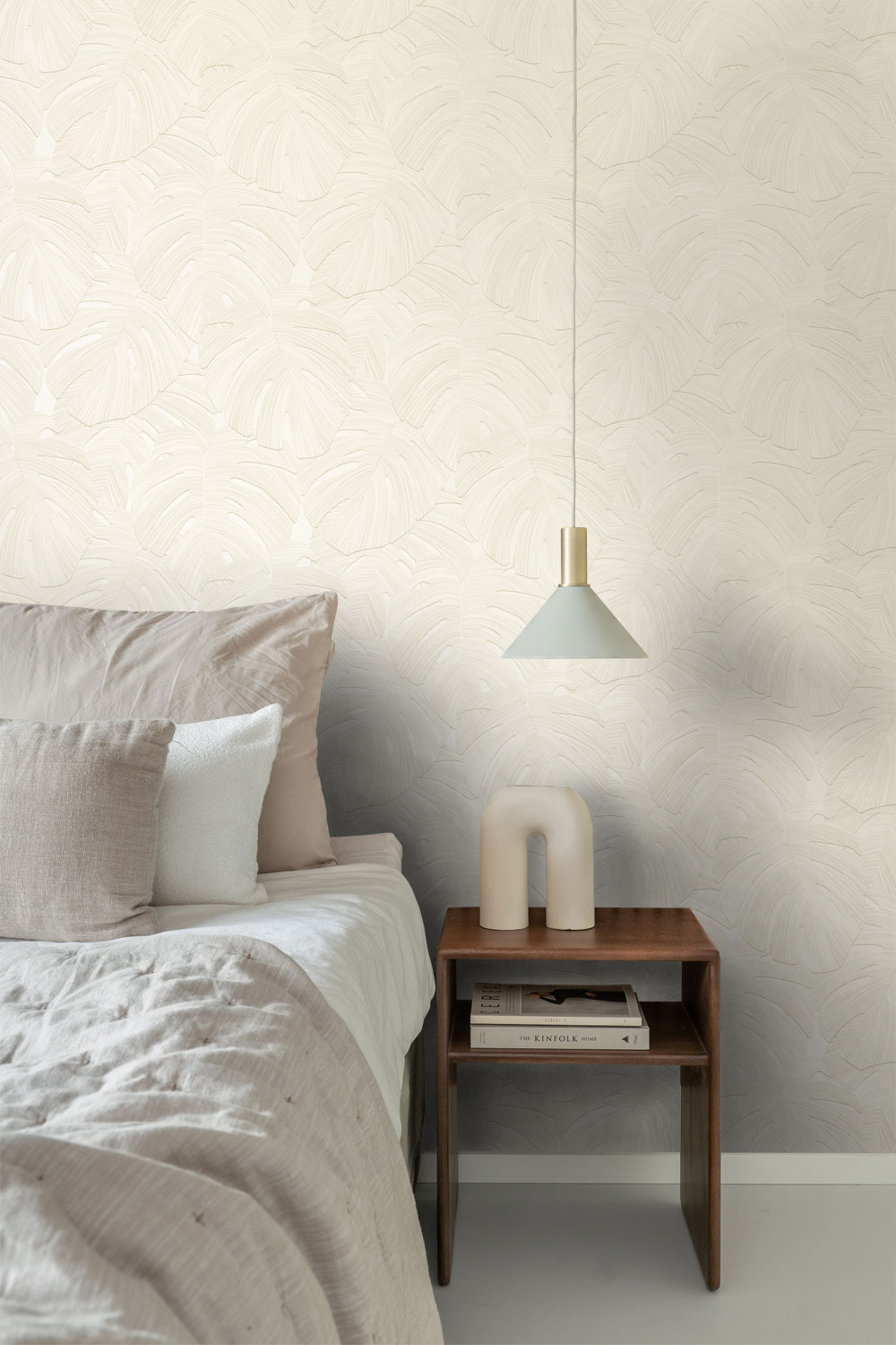 Vliesová tapeta na zeď, béžová, listy, 348023, 3D Reflections, Origin