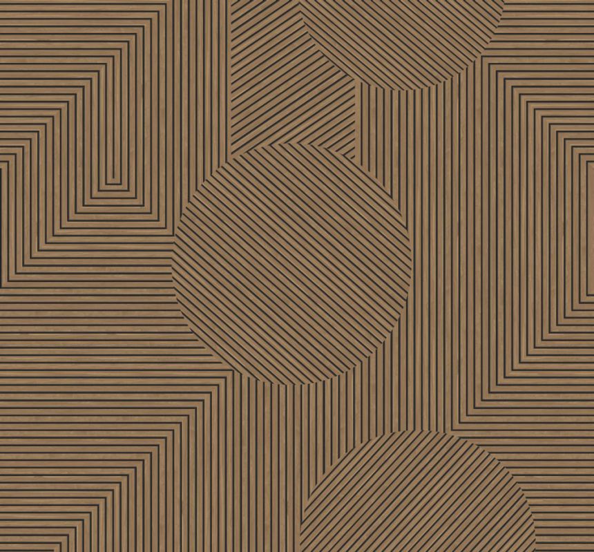 Vliesová obrazová tapeta na zeď, hnědá, grafický vzor, 357314, 3D Reflections, Origin