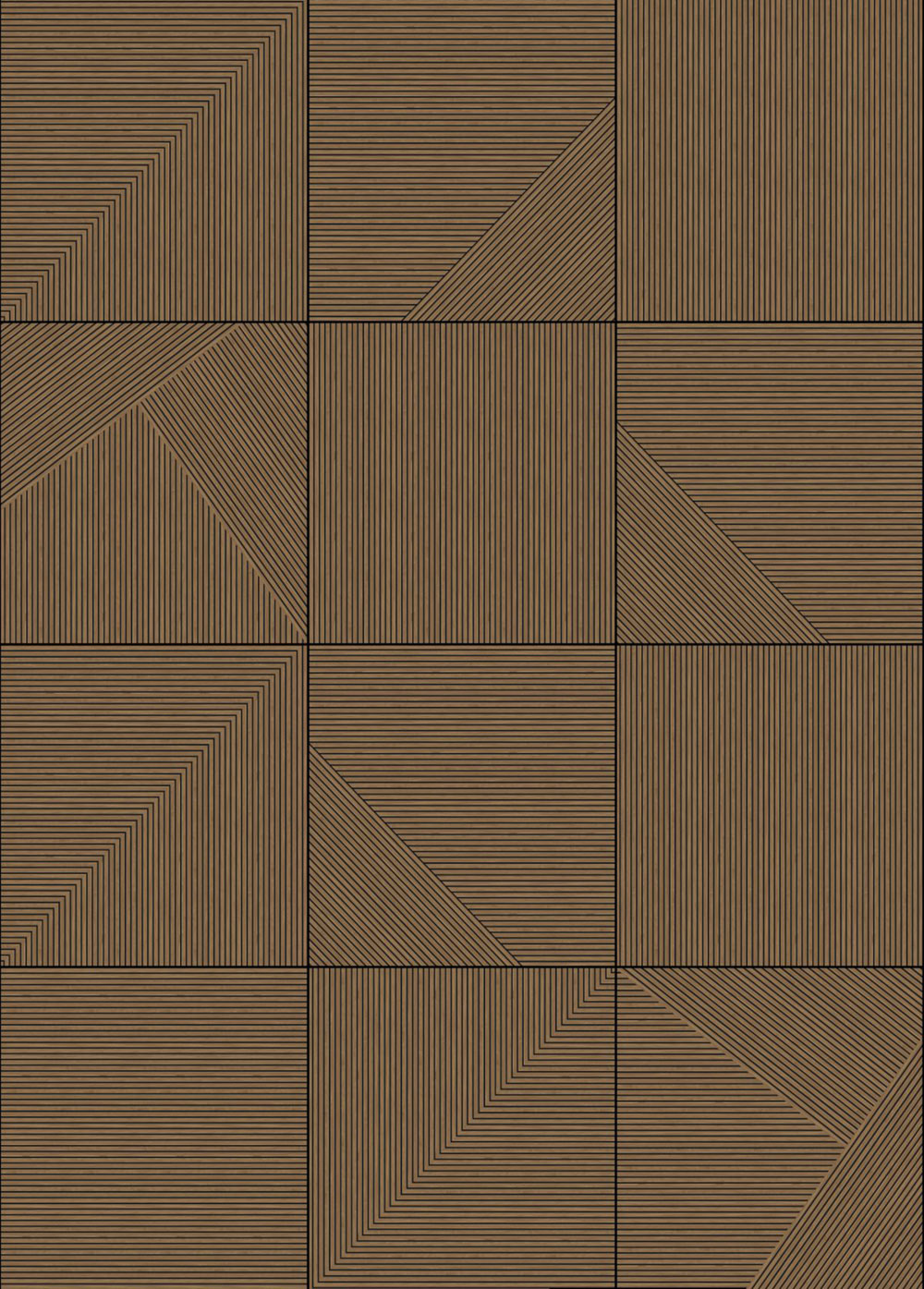 Vliesová obrazová tapeta na zeď, hnědá, grafický vzor, 357315, 3D Reflections, Origin