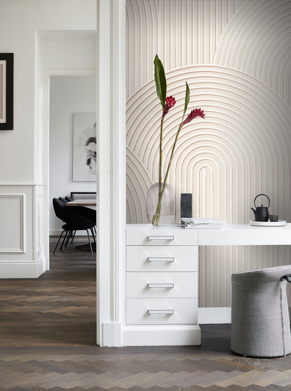 Vliesová obrazová tapeta na zeď, béžová, grafický vzor, 357331, 3D Reflections, Origin