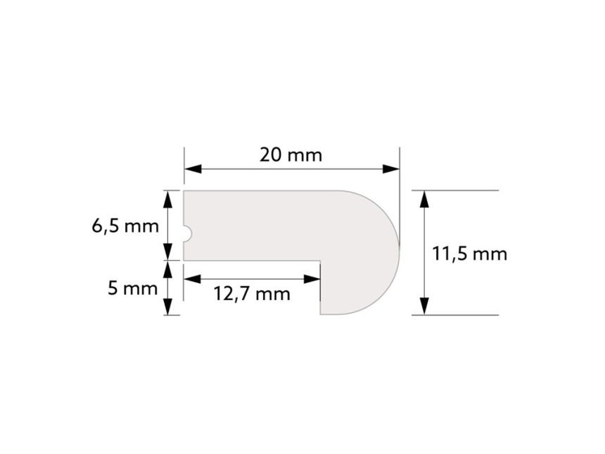 Zakončovací lišta TP003, 200x1,15x2cm, Mardom
