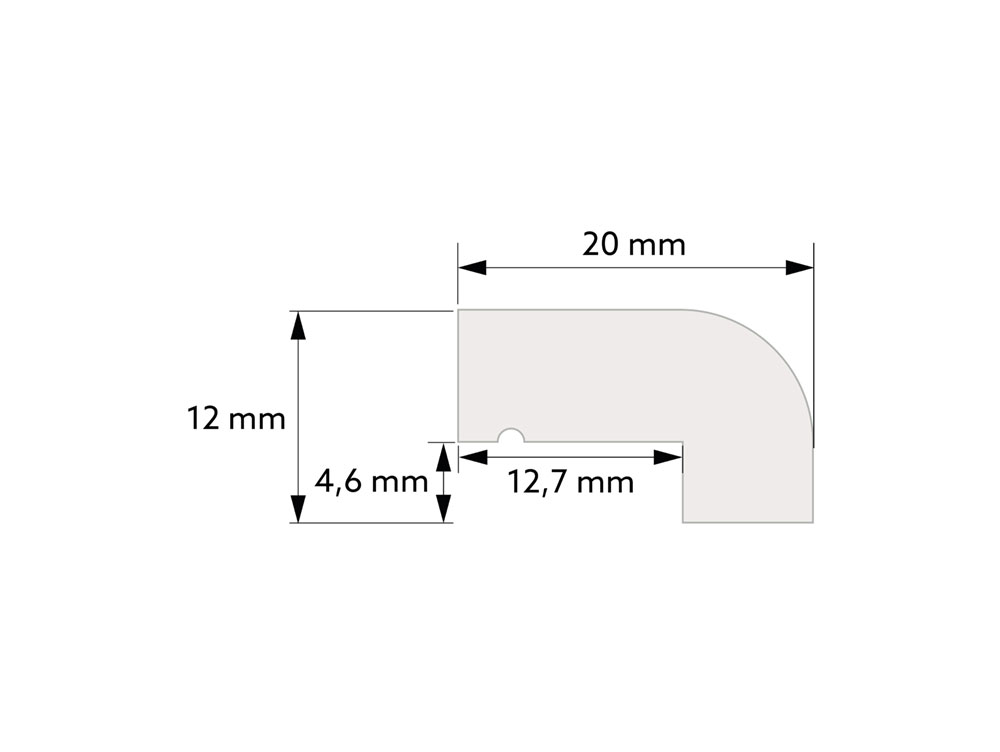 Zakončovací lišta TP001P, 200x1,2x2cm, Mardom