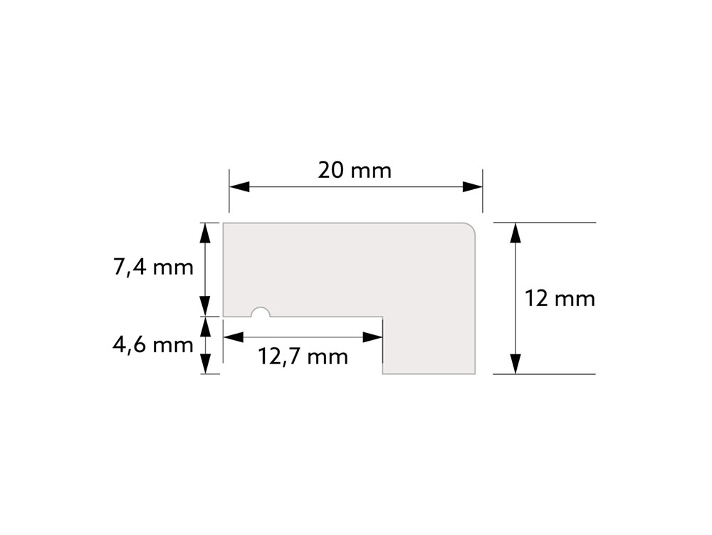 Zakončovací lišta TP002P, 200x1,2x2cm, Mardom
