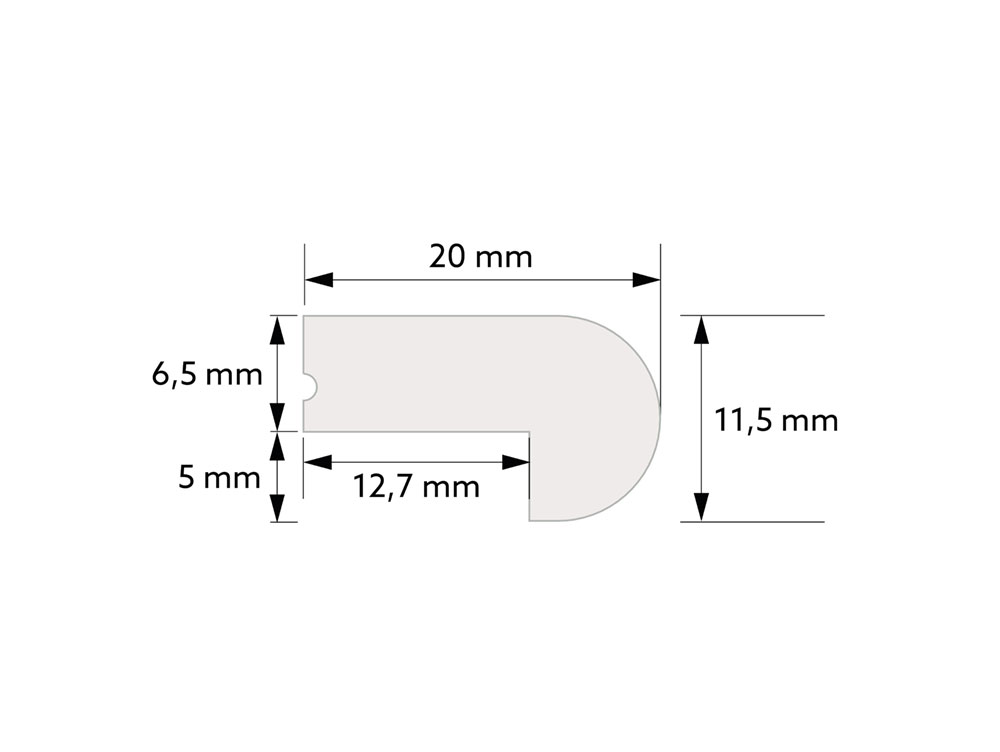 Zakončovací lišta TP003P, 200x1,15x2cm, Mardom