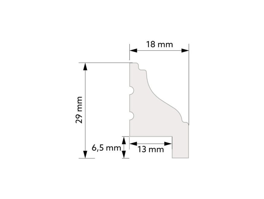 Zakončovací lišta TP004P, 200x2,9x1,8cm, Mardom