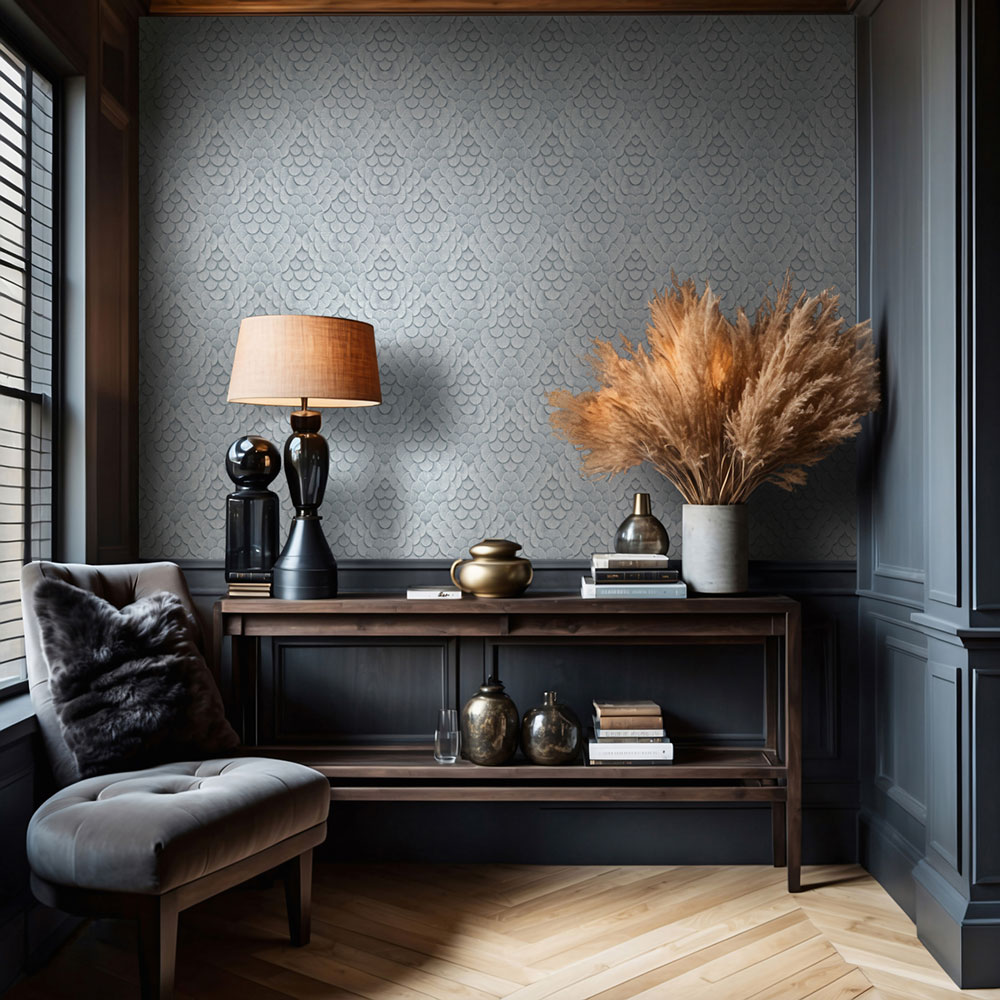 Vliesová tapeta na zeď, zeleno-šedá, 3D vzor, 35813, Papis Loveday Fashion Icon, Marburg