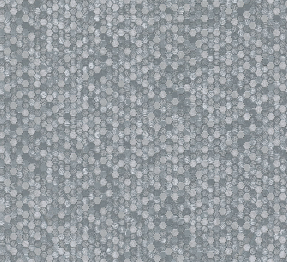 Vliesová tapeta na zeď, stříbrná, hexagony, 35814, Papis Loveday Fashion Icon, Marburg