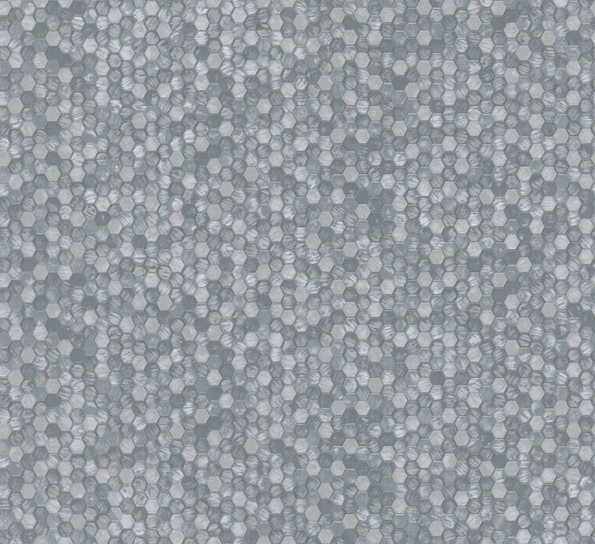 Vliesová tapeta na zeď, stříbrná, hexagony, 35814, Papis Loveday Fashion Icon, Marburg