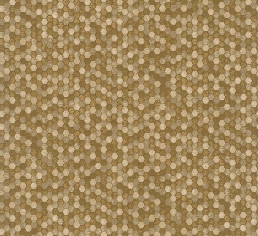 Vliesová tapeta na zeď, zlatá, hexagony, 35815, Papis Loveday Fashion Icon, Marburg