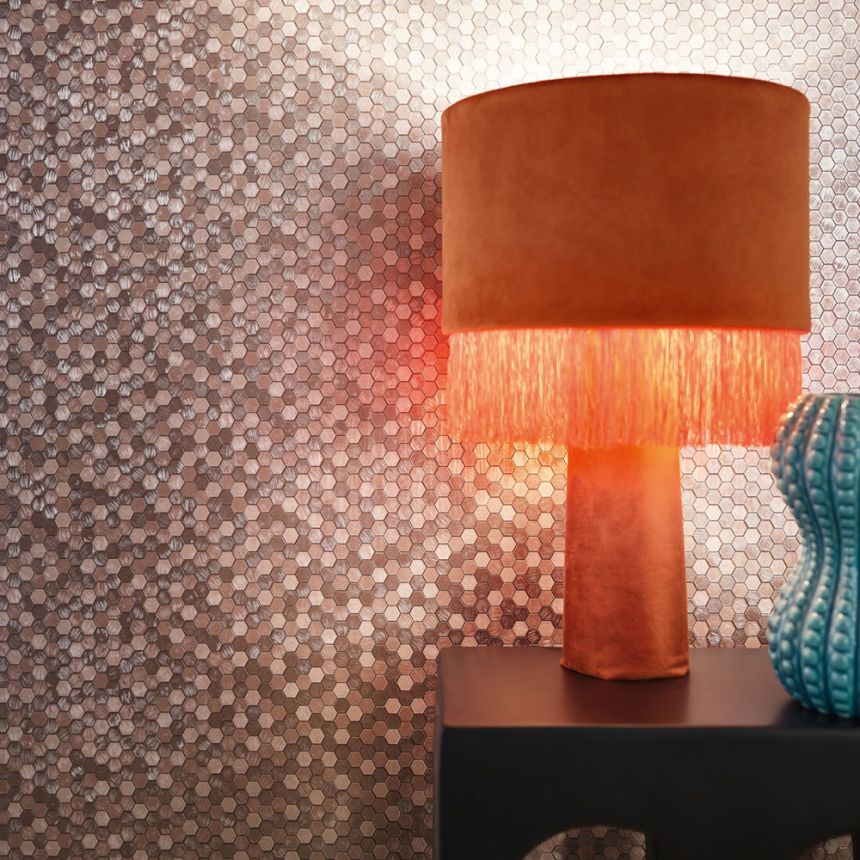 Vliesová tapeta na zeď, růžová, hexagony, 35817, Papis Loveday Fashion Icon, Marburg