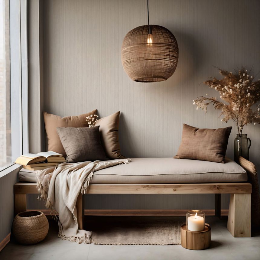 Vliesová tapeta na zeď, béžová, látková textura, 35834, Papis Loveday Fashion Icon, Marburg