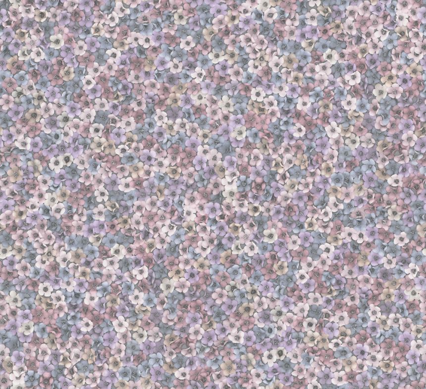 Vliesová tapeta na zeď, modro-fialovo-růžová, květiny, 35844, Papis Loveday Fashion Icon, Marburg