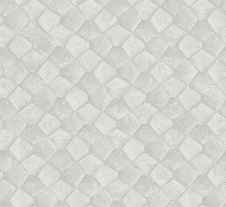 Geometrická vliesová tapeta na zeď, šedo-krémová, 34906, Eclectic, Marburg