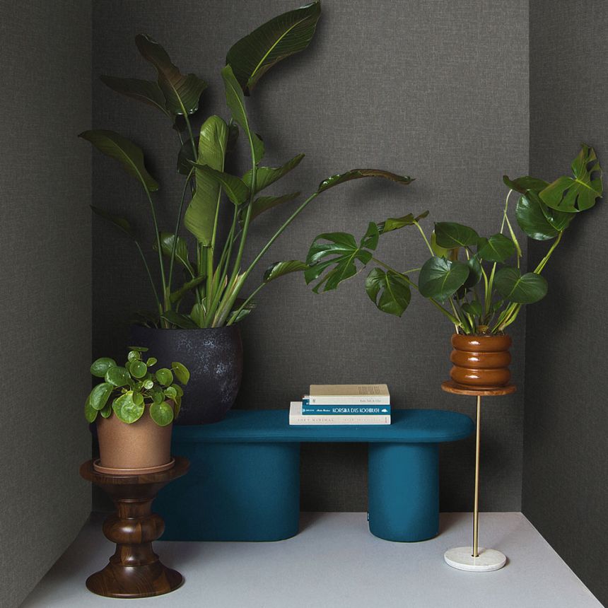 Vliesová tapeta na zeď, šedo-černá, imitace látky, 34916, Eclectic, Marburg