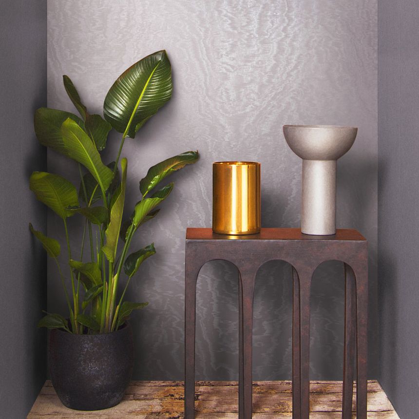 Vliesová tapeta na zeď, šedo-béžová, imitace látky, 34920, Eclectic, Marburg