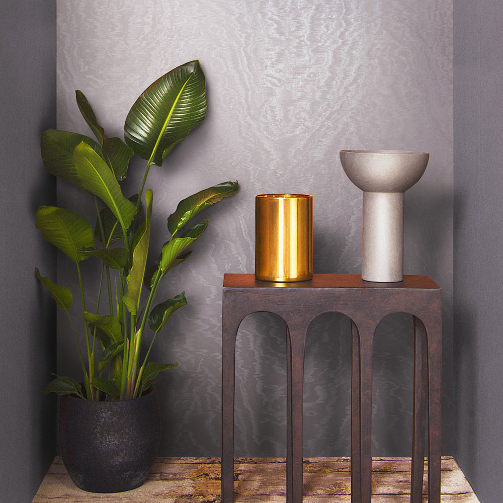 Vliesová tapeta na zeď, šedo-béžová, imitace látky, 34920, Eclectic, Marburg