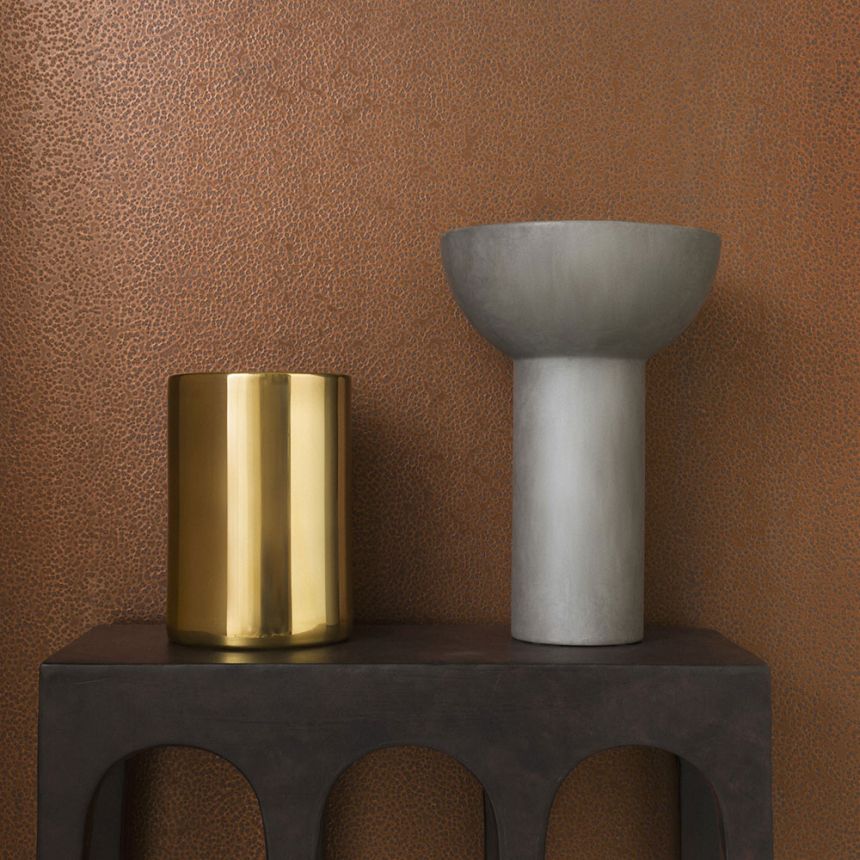 Vliesová tapeta na zeď, bronzová, imitace kovu, 34958, Eclectic, Marburg