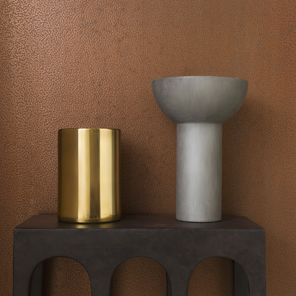 Vliesová tapeta na zeď, bronzová, imitace kovu, 34958, Eclectic, Marburg