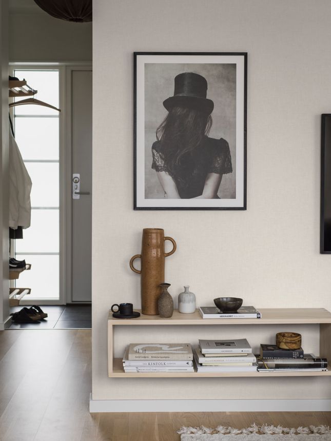 Vliesová tapeta na zeď, krémovo-šedá, imitace látky, 38710, Borosan Bas, Borastapeter