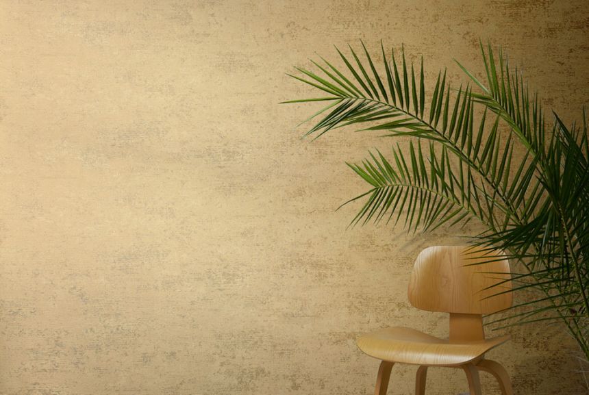 Vliesová tapeta na zeď, okrová, imitace látky, 30118, The New Bombay Design Edition, Grains & Plains, Marburg