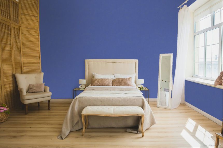 Vliesová tapeta na zeď, pařížská modrá, imitace látky, 30140, The New Bombay Design Edition, Marburg