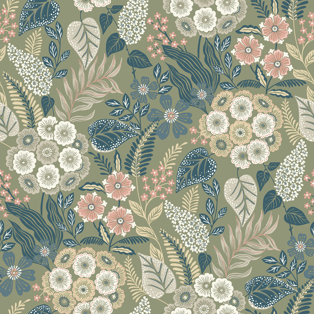 Vliesová tapeta na zeď, zelená, květiny, A76603, Vavex 2027