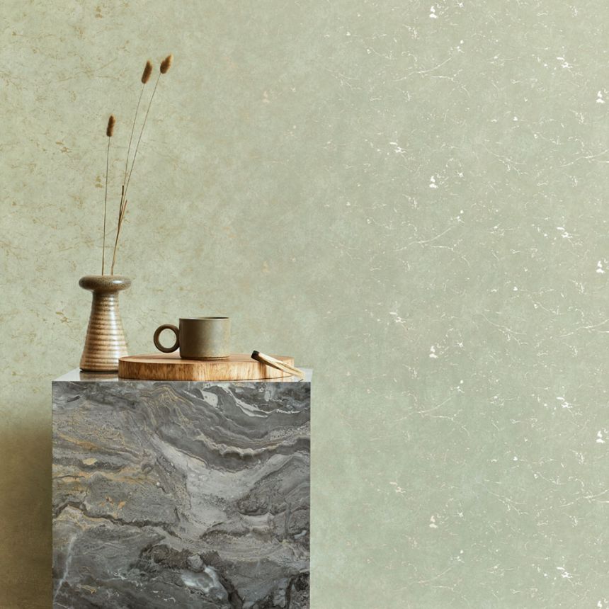 Vliesová tapeta na zeď, zeleno-zlatá, štuk, mramor, 125064, Vavex 2027