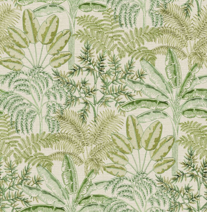 Vliesová tapeta na zeď, zelená, listy, 127607, Vavex 2027