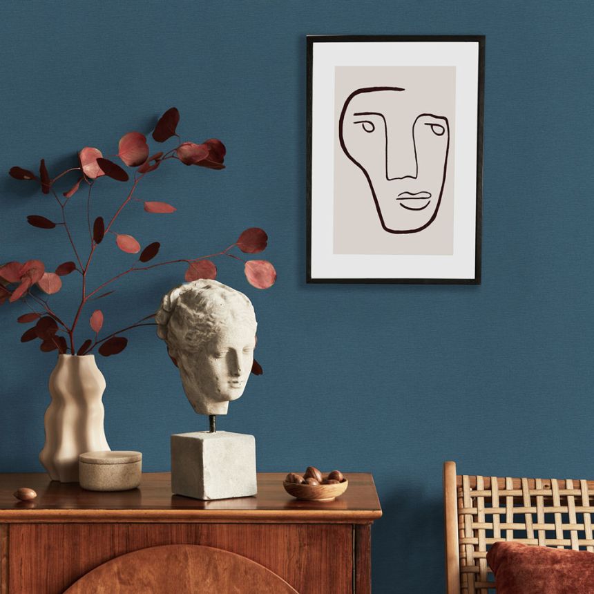 Vliesová tapeta na zeď, modrá, látková textura, 127634, Vavex 2027