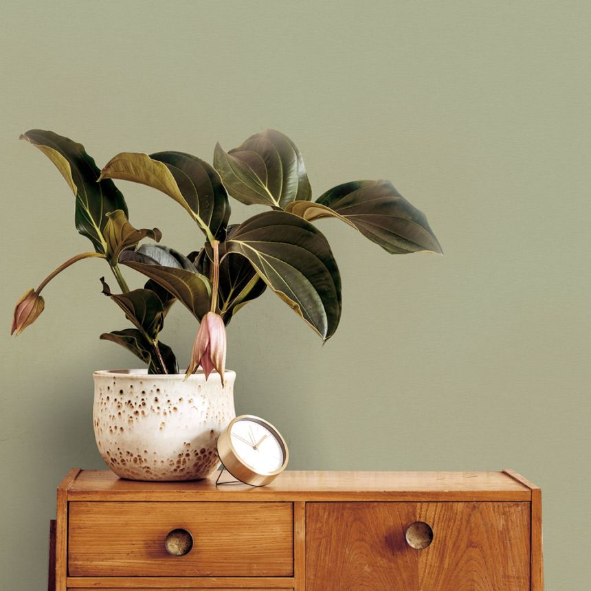 Vliesová tapeta na zeď, zelená, látková textura, 127640, Vavex 2027