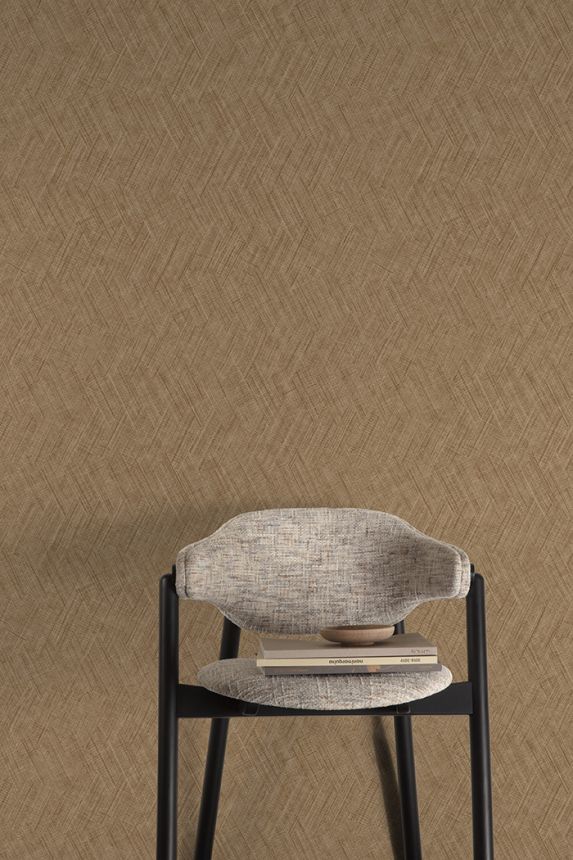 Vliesová tapeta na zeď, hnědá, látková textura, A78305, Vavex 2027