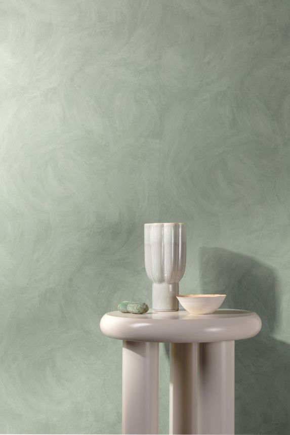 Vliesová tapeta na zeď, zelená, štuk, stěrka, A78710, Vavex 2027