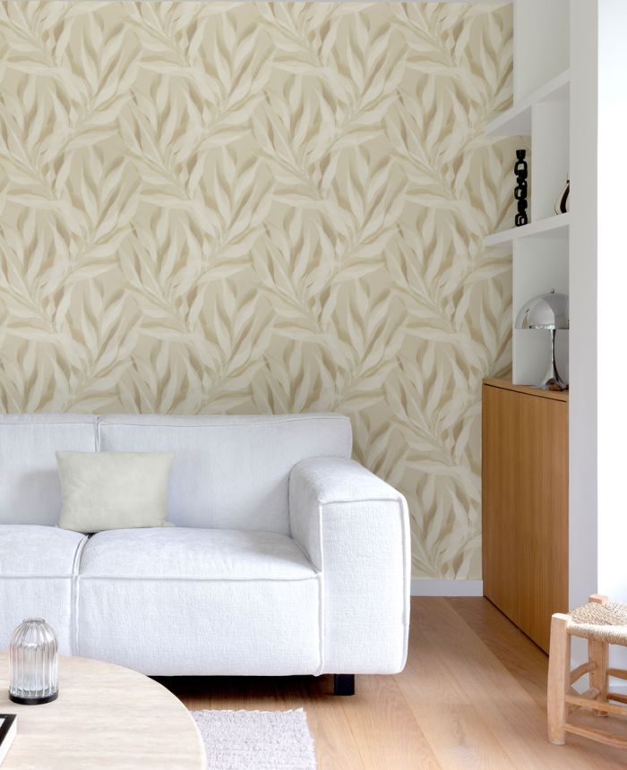 Vliesová tapeta na zeď, béžová, listy, A76101, Vavex 2027