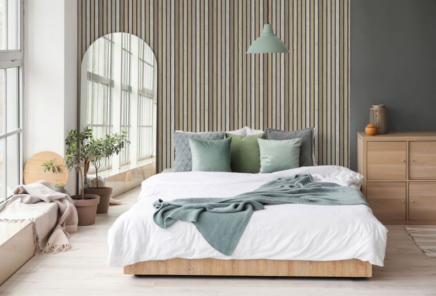 Vliesová tapeta na zeď, palubky, lamely, imitace dřeva, B31208, Vavex 2027