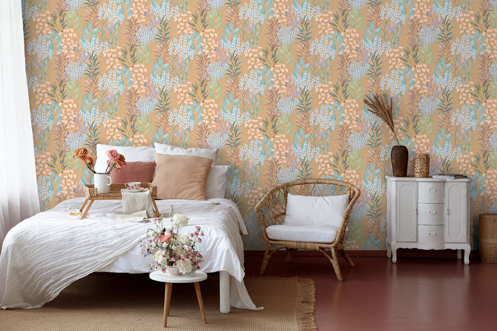 Vliesová tapeta na zeď, hnědá, květiny, listy, M86902, Vavex 2027