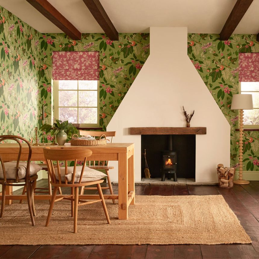 Vliesová tapeta na zeď, zelená, listy, plody, 130281, Concerto, Graham Brown Premium