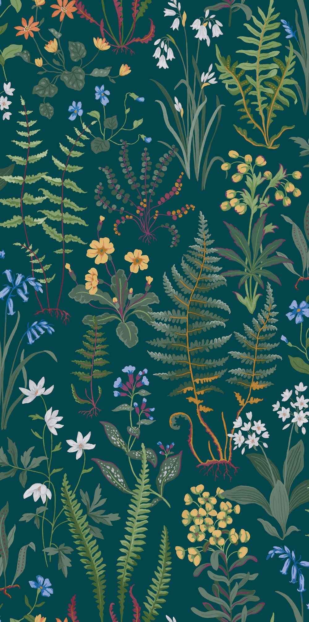 Vliesová tapeta na zeď, zelená, květiny, kapradiny, 130314, Concerto, Graham Brown Premium