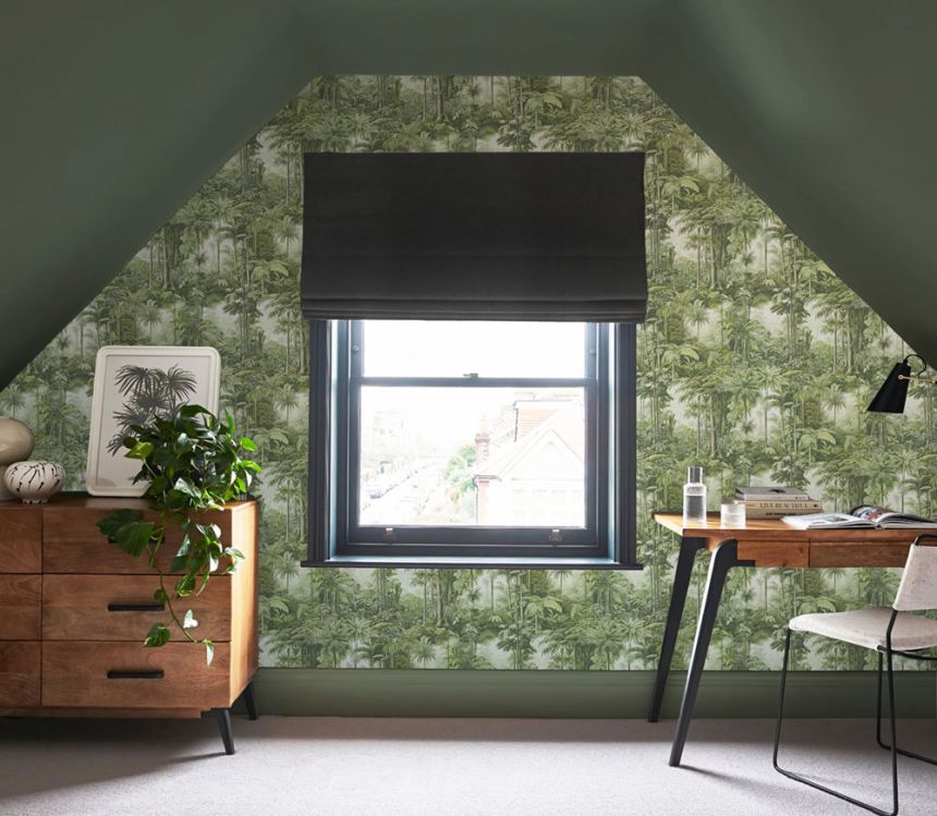 Vliesová tapeta na zeď, zelená, palmy, džungle, 127914, Arboretum, Graham Brown Premium