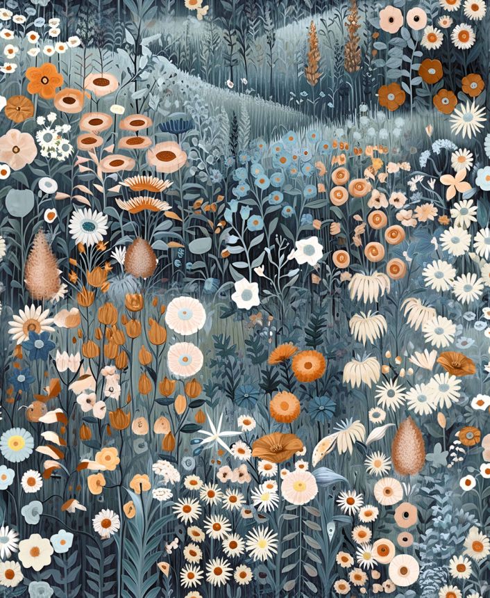 Vliesová tapeta na zeď, tyrkysová, rozkvetlá louka, 127927, Arboretum, Graham Brown Premium