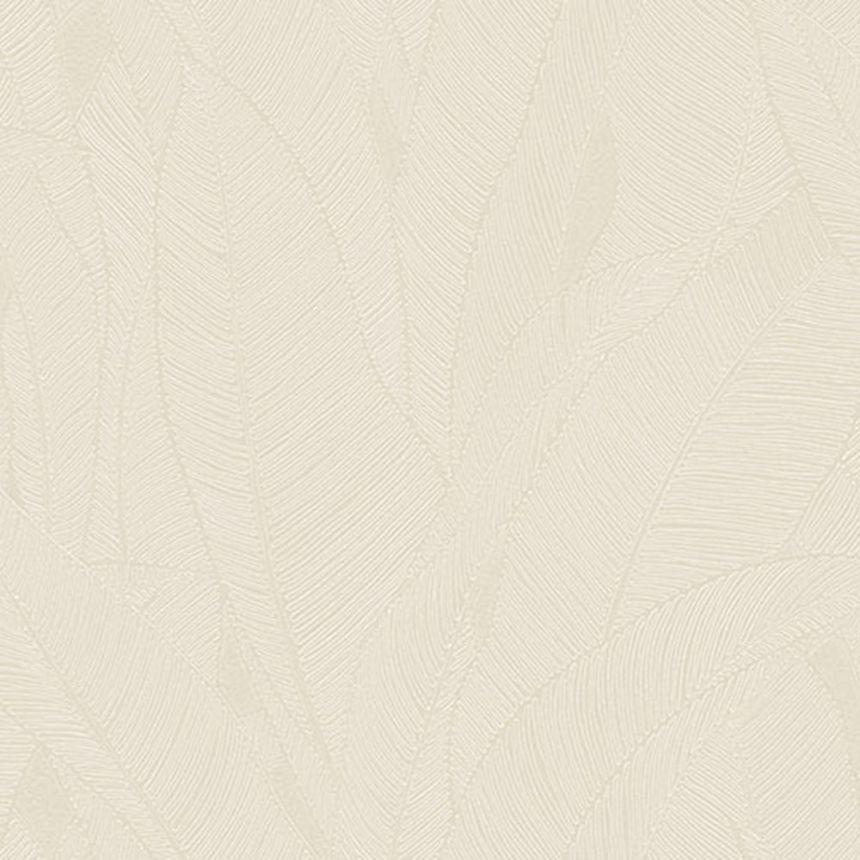 Luxusní vliesová tapeta na zeď, bílo-krémová, listy, Z16703, Murella 100,  Zambaiti Parati