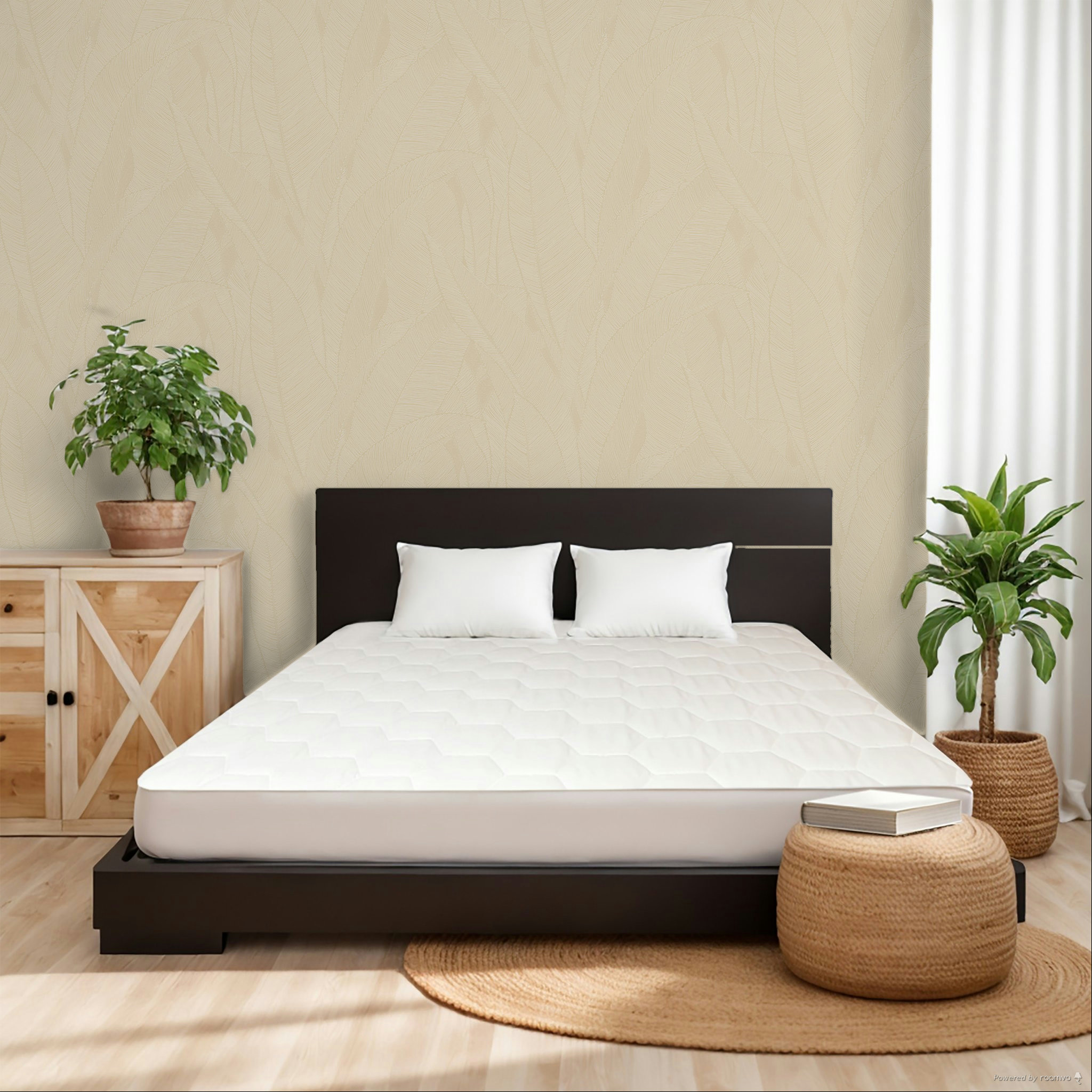 Luxusní vliesová tapeta na zeď, béžová, listy, Z16707, Murella 100,  Zambaiti Parati