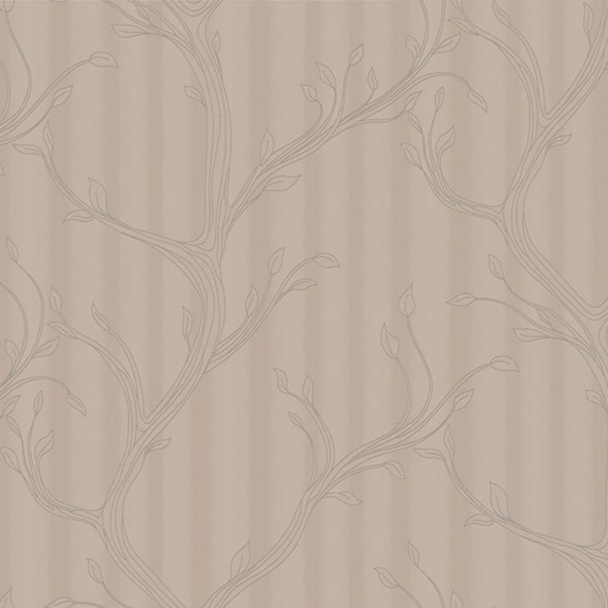 Luxusní vliesová tapeta na zeď, hnědá, větvičky s listy, Z16713, Murella 100, Zambaiti Parati