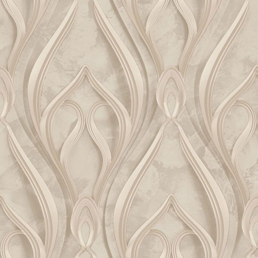 Luxusní vliesová tapeta na zeď, šedo-béžová, ornamenty, Z16732, Murella 100, Zambaiti Parati