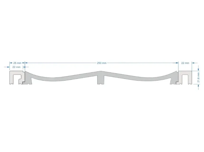 Levé zakončení lamely, WP004L, Eterno, 270x2,2x2,2cm, Mardom Decor